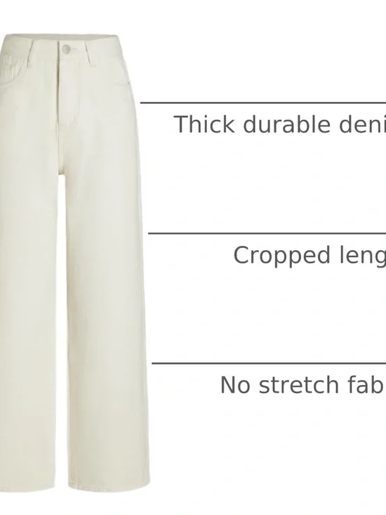 Cider Straight-Leg White High-Rise Jeans - Picture 3 of 7
